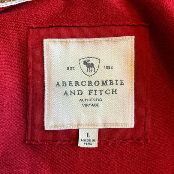 RARE ARCHIVE cherry red A&F cinched waist zip up - Picture 7 of 8